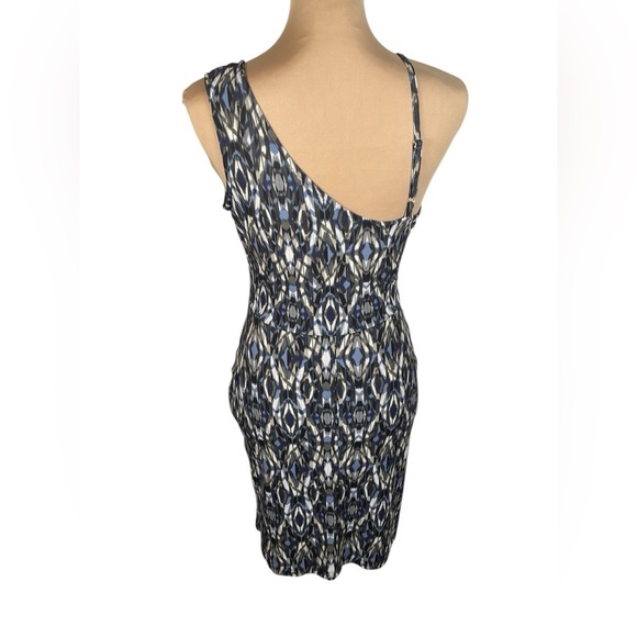 DEBORAH VIERECK ~Olive & Oak Blue Sheath V-Neck Midi Dress XS - Picture 4 of 11